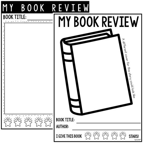 Book Review Templates Early Years Top Teacher