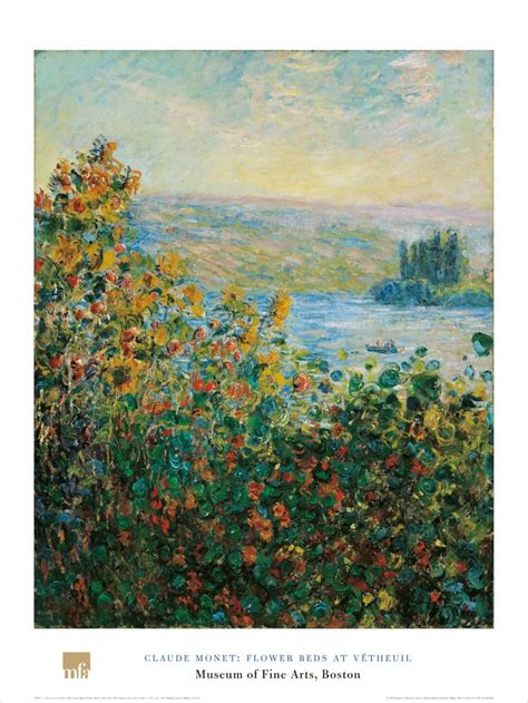 Amazon Buyartforless Flower Beds At Vetheuil By Claude Monet X