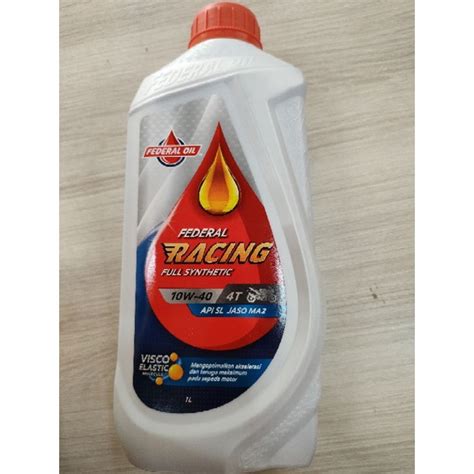 Jual Oli Federal Racing 10W 40 4T 1000ML Full Synthetic Shopee Indonesia