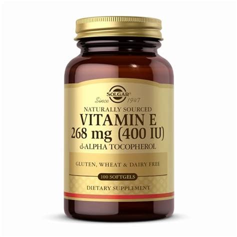 Cápsulas blandas de Vitamina E 268 mg 400 UI de Solgar Potencia tu