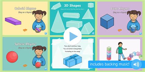 Maths: 3D Shapes Song and Rhyme PowerPoint Pack - Twinkl