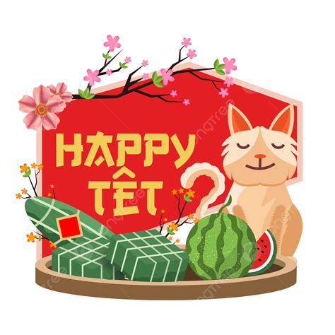 Tet 2023 Happy Vietnamese New Year Flower And Asian Elements Lunar