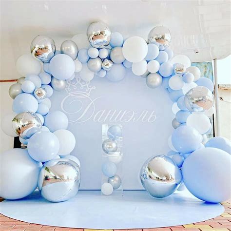 141 Pcs Blue Balloon Garland Arch Kit Blue Silver White Latex Etsy