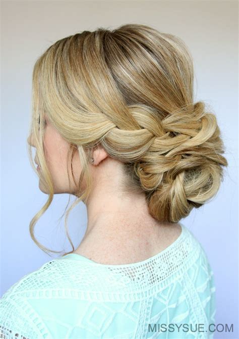 Braid And Low Bun Updo Missy Sue