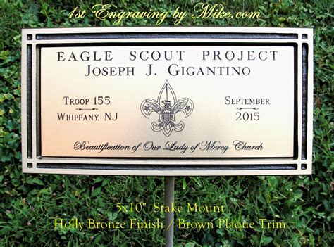 5x10 Outdoor Eagle project plaque, Stake mount, Cast aluminum / Custom ...