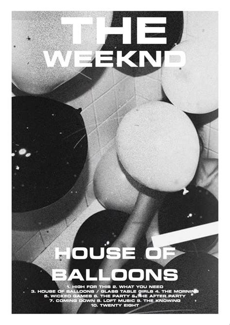 House of Balloons - The Weeknd // Album Poster | House of balloons ...