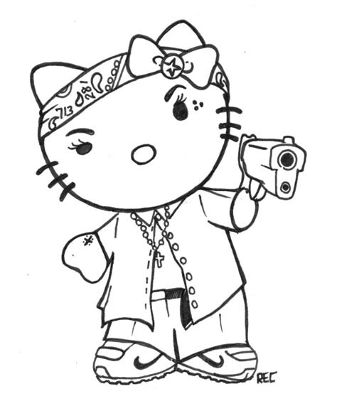 Hello Kitty Sketch at PaintingValley.com | Explore collection of Hello ...