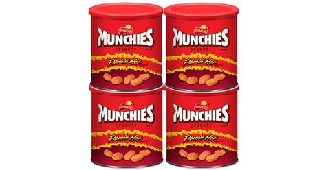 Munchies Flamin Hot Flavored Peanuts 16 Ounce 4 Canisters Just