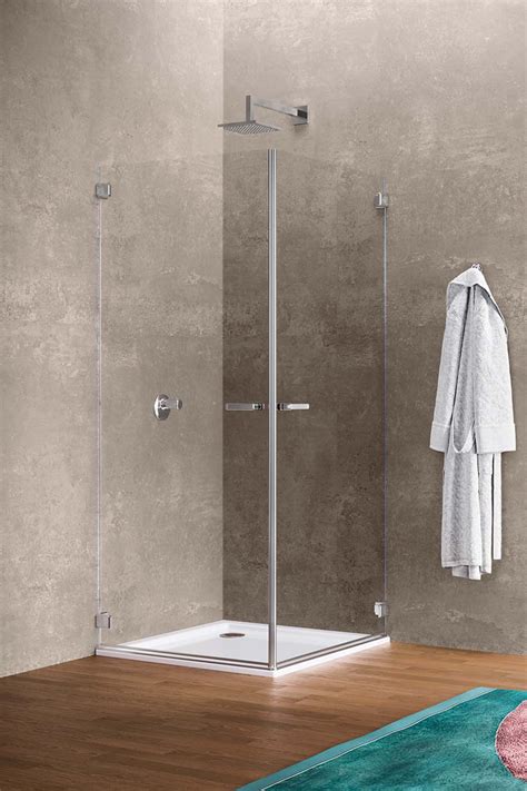 Milano Portland Chrome Sliding Shower Door With Slate Tray Choice Of