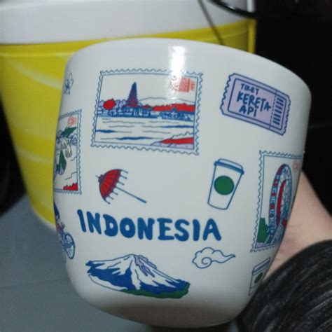 Jual Preloved Second Mug Gelas Kopi Teh Starbucks Seri Indonesia 450mL