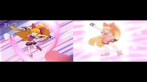 My Animate Comparison Powerpuff Girl Z Blossom Transformation Youtube