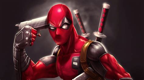 Deadpool Con Pistola Fanart Fondo De Pantalla 4k Hd Id4375