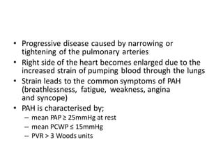 PAH ppt , causes of pah classification and management | PPT