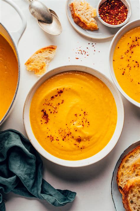 Creamy Vegan Carrot Soup 1 Pot Minimalist Baker Recipes