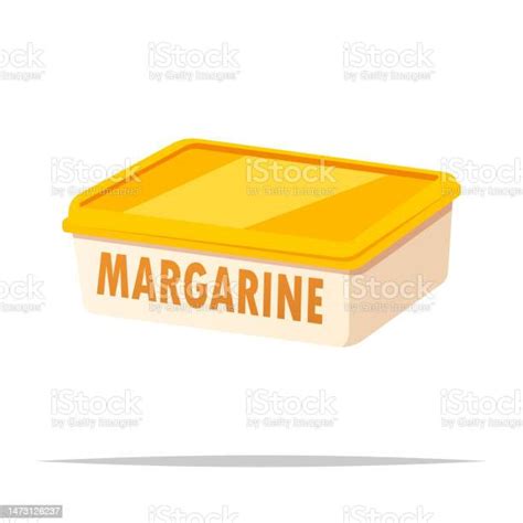 Margarine Tub Vector Isolated Illustration Stock Illustration