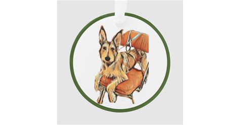 Fawn Berger Picard Puppy On Chair Ornament Zazzle