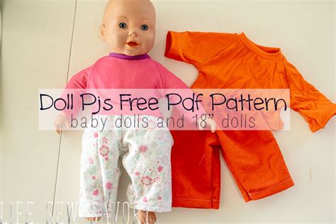 Doll Pjs Pattern - Life Sew Savory