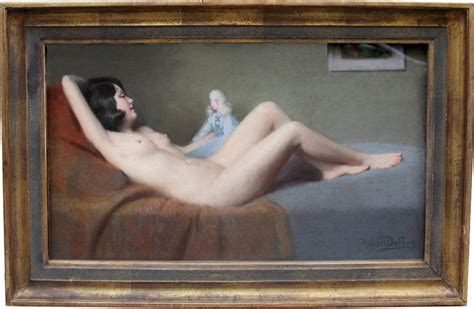 Proantic Reclining Nude With A Toy By Robert Louis Raymond Duflos 18