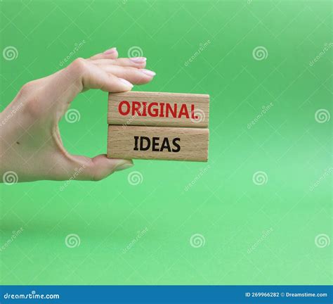 Original Ideas Symbol Concept Word Original Ideas On Wooden Blocks