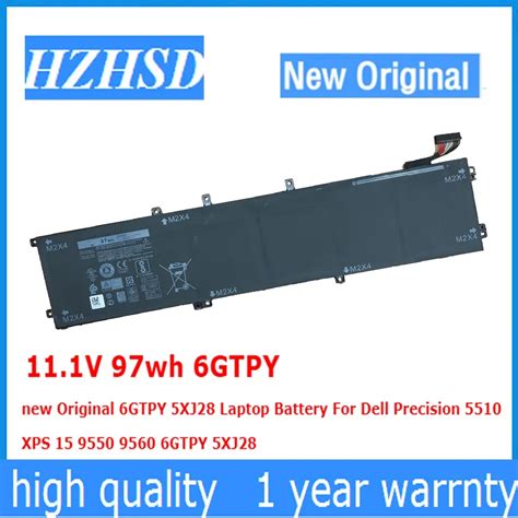 11 4V 97wh 6GTPY New Original 5XJ28 Laptop Battery For Dell Precision