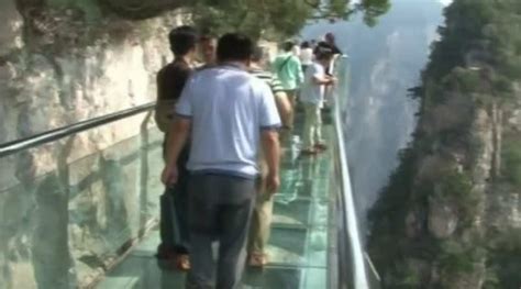 Recently Constructed Glass Bridge In China Cracks Only A Few