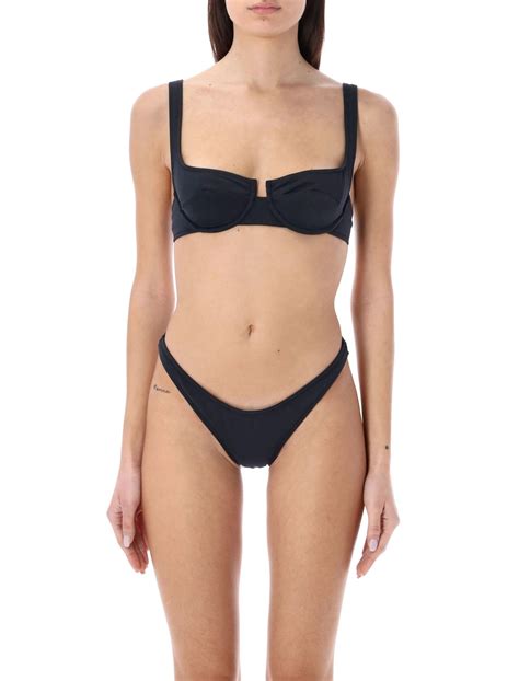 Reina Olga Brigitte Bikini Set In Black Lyst