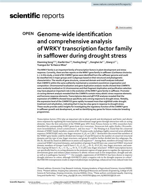 Pdf Genome Wide Identification And Comprehensive Analysis Of Wrky