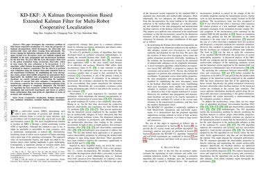 KD-EKF: A Consistent Cooperative Localization Estimator Based on Kalman Decomposition | Papers ...