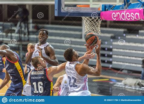 Player In Action In The Endesa Acb League Match Between Mora Banc