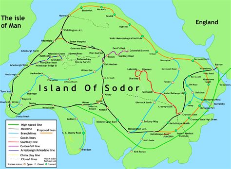 Map Of The Island Of Sodor Railway