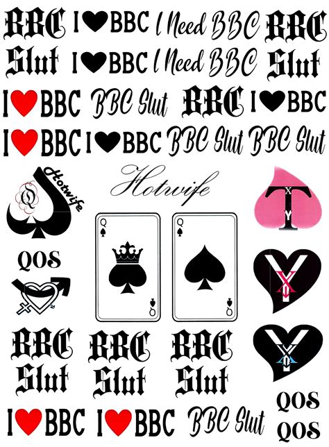 4 Sheets Bbc Queen Of Spades Temporary Tattoo Sticker Total 81