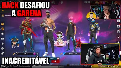 HUDSON AMORIM REAGINDO HACK DESAFIOU A GARENA INACREDITÁVEL YouTube