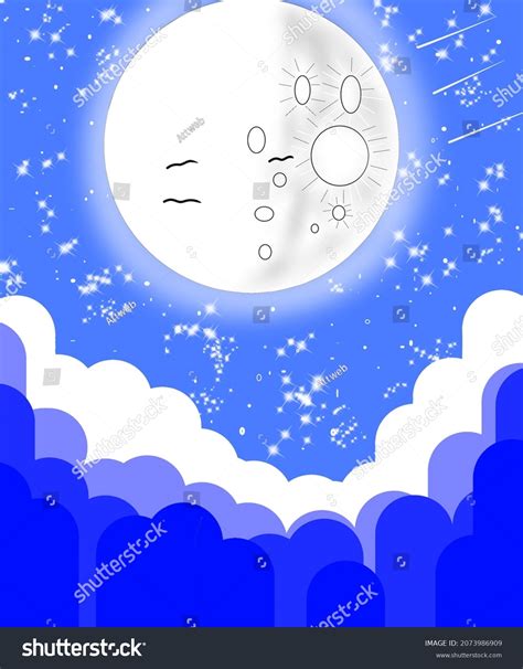 Night Forest Silhouette Full Moon Stock Illustration 2073986909 ...