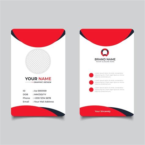 Premium Vector Modern And Clean Business Id Card Template