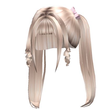 Kawaii Curly Pigtails W Bows Platinum Roblox Item Rolimon S