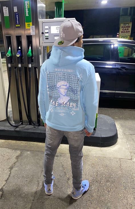 Blue Graphic Hoodie