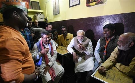 Up Polls 2022 Pm Narendra Modi Enjoys Tea At Stall During His Roadshow In Varanasi Video