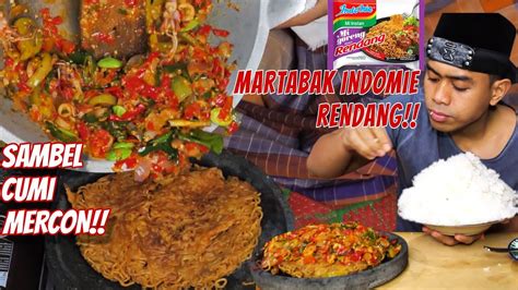 Anakkosan Mukbang Martabak Indomie Rendang Sambel Cumi Mercon