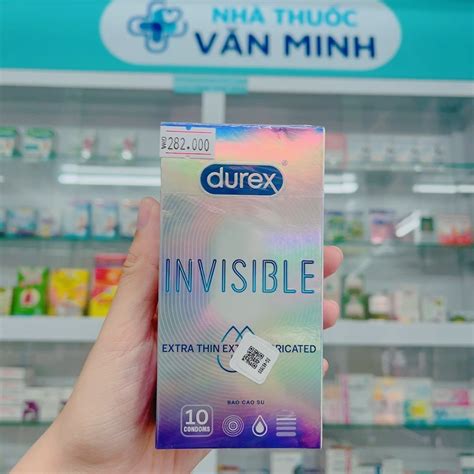 Bao Cao Su Durex Invisible Extra Lubricated Extra Thin Hộp 10 Cái