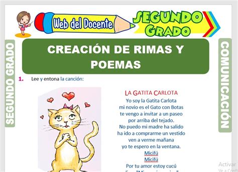 Creación De Rimas Y Poemas Para Segundo Grado De Primaria Gratis