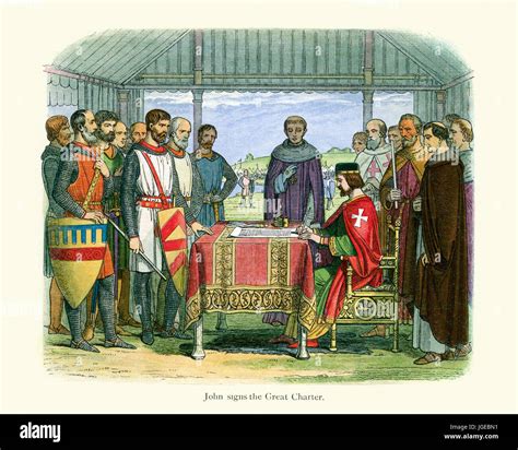 King John Signing The Magna Carta In The Charter Required King