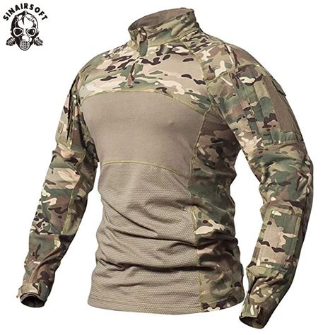 SINAIRSOFT Men S Tactical Military Combat Shirt Breathable Cotton Army