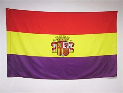 Az Flag Flagge Zweite Spanische Republik Mit Wappen X Cm