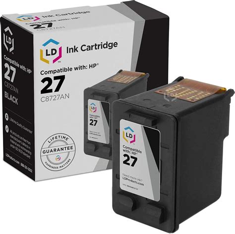 Ld Products Remanufactured Ink Cartridge Printer Replacement For Hp 27 C8727an Black