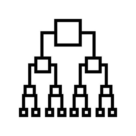 binary decision diagram line icon vector illustration 10310080 Vector ...