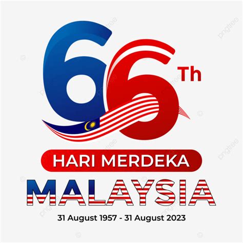 Logo Of 66th Independence Day Malaysia 31 August 2023 Vector Malaysia