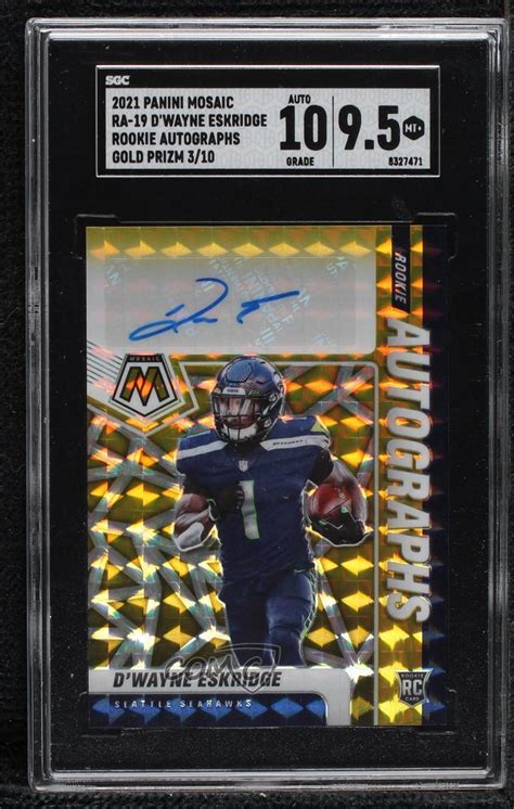 Panini Mosaic Gold Prizm D Wayne Eskridge Sgc Mint