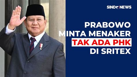 Presiden Prabowo Minta Sritex Tetap Beroperasi Dan Tak Ada Phk Karyawan