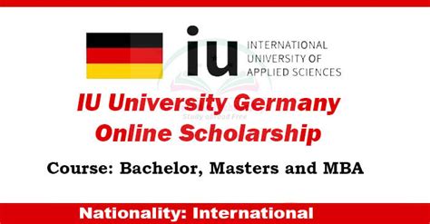 IU University Germany Online Scholarship 2023-24 in Germany [Funded]