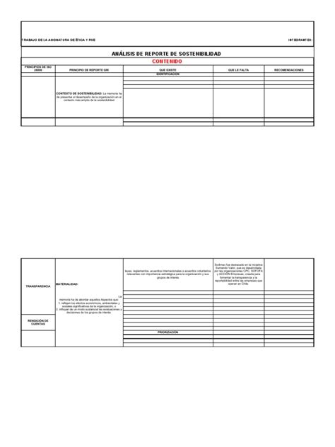 Análisis De Principios De Desarollo Sost Reporte Gri Pdf